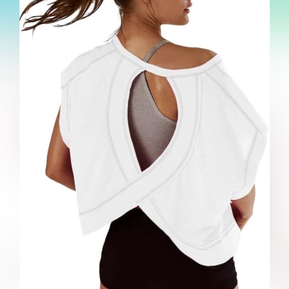 New open back cropped tee